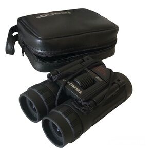 Tasco 165RB Black Compact Rubber Armored Folding Binoculars 8x21mm w/Case